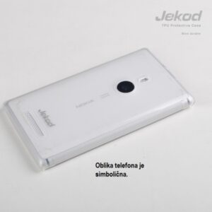 JEKOD silikonski ovitek Nokia Lumia 930 prozorno črn TPU/T + Zaščitna folija