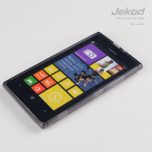 JEKOD silikonski ovitek Nokia Lumia 925 prozorno črn TPU/TB + Zaščitna folija