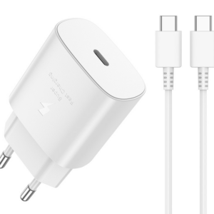JELLICO hišni polnilec EU25 (Quick Charge) 25W vhod Type-C s kablom Type C - (EU Blister) - bel