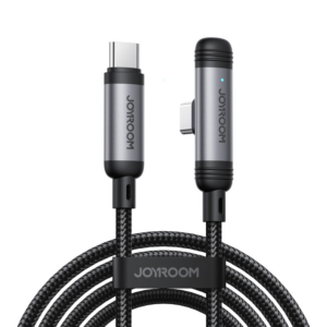 Joyroom S-A56 EnjoyX Angled – 90° podatkovni kabel kotni Type C na Type C 1,2m, 60W – črn