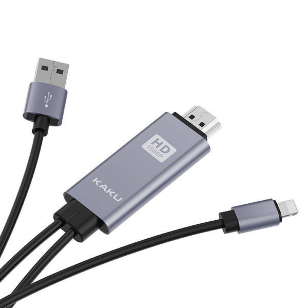 Kakusiga kabel HDMI na Lightning HD1080P za prenos slike iz iPhone Apple naprav - dolžina 1,8 metra - Image 4