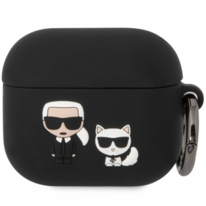 KARL LAGERFELD  AirPods 3 Case - Full Bodies - črne- KLACA3SILKCK