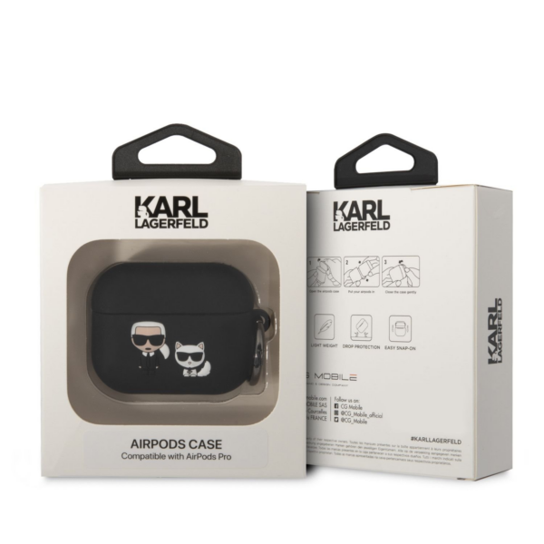 KARL LAGERFELD AirPods Pro Case -Full Bodies - črna - KLACAPSILKCK - Image 3