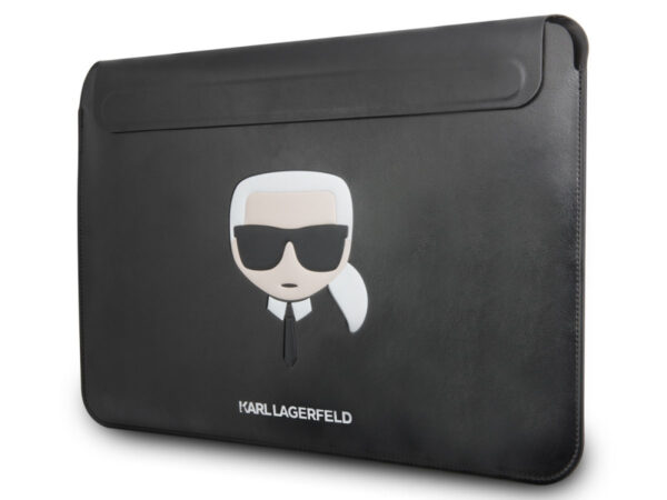Originalen KARL LAGERFELD ovitek MackBookAir ali Pro ali prenosnik do 13,3" inch - Karl s Head - črna mapa - KLCS133KHBK - Image 4