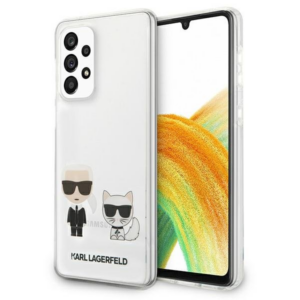 Originalen KARL LAGERFELD ovitek Samsung Galaxy A33 5G A336 - Karl and Choupette - prozorna zaščita - KLHCA33CKTR