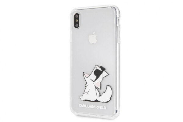 Originalen KARL LAGERFELD ovitek iPhone Xs Max - Choupette Fun - prozorna trda zaščita - KLHCI65CFNRC - Image 2