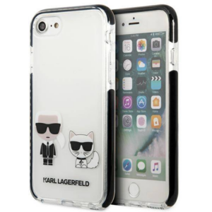 Originalen KARL LAGERFELD ovitek iPhone 7, 8, SE 2020 - Full Bodies -  prozorna zaščita za telefon - KLHCI8TPEKCW