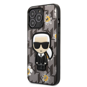 Originalen KARL LAGERFELD ovitek  iPhone 12 / iPhone 12 Pro - Karl Ikonik -  siv ovitek - KLHCP12MPMNFIK1