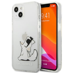 Originalen KARL LAGERFELD ovitek iPhone 13 6.1 - Choupette Fun - prozorna zaščita - KLHCP13MCFNRC
