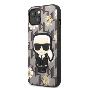 Originalen KARL LAGERFELD ovitek iPhone 13 6.1 - Karl Ikonik - siv ovitek - KLHCP13MPMNFIK1