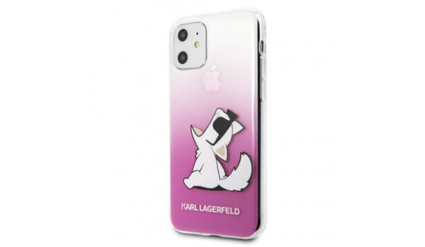 Originalen KARL LAGERFELD ovitek iPhone 13 Mini - Choupette Fun - prozorno pink zaščita - KLHCP13SCFNRCPI - Image 3