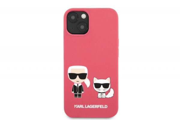 Originalen KARL LAGERFELD ovitek iPhone 13 mini - Full Bodies - pink silikonska zaščita- KLHCP13SSSKCP - Image 2