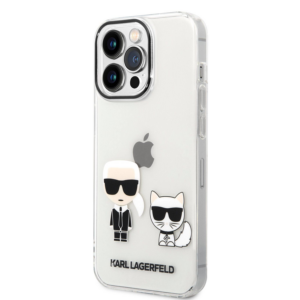 Originalen KARL LAGERFELD ovitek iPhone 14 Pro - Full Bodies - prozoren ovitek - KLHCP14LCKTR