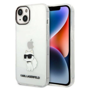 Originalen KARL LAGERFELD ovitek iPhone 14 6.1 - IML NFT Choupette - prozorna silikonska zaščita - KLHCP14SHNCHTCT
