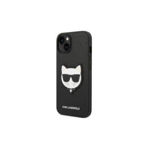 Originalen KARL LAGERFELD ovitek iPhone 14 6.1  - Choupette Head - črna zaščita - KLHCP14SSAPCHK