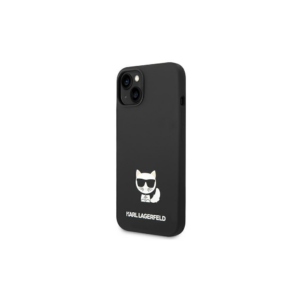 Originalen KARL LAGERFELD ovitek iPhone 14 6.1  - Choupette Body - črn silikonska zaščita - KLHCP14SSLCTBK