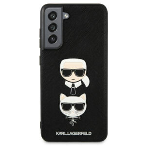 Originalen KARL LAGERFELD ovitek Samsung Galaxy S21 FE G990 - Heads - črna zaščita - KLHCS21FESAKICKCBK