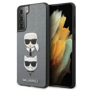 Originalen KARL LAGERFELD ovitek Samsung Galaxy S21 Plus G996 - Heads - siva zaščita - KLHCS21MSAKICKCSL