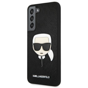 Originalen KARL LAGERFELD ovitek Samsung Galaxy S22 Plus 5G - Karls Head - črna zaščita - KLHCS22MSAKHBK