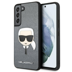 Originalen KARL LAGERFELD ovitek Samsung Galaxy S22 Plus 5G - Karls Head - siva zaščita - KLHCS22MSAKHSL