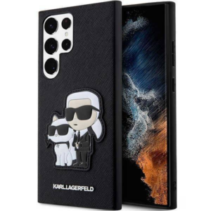 Originalen KARL LAGERFELD ovitek Samsung Galaxy S23 Ultra 5G - IML NFT Full Bodies -  črna zaščita - KLHCS23LSANKCPK