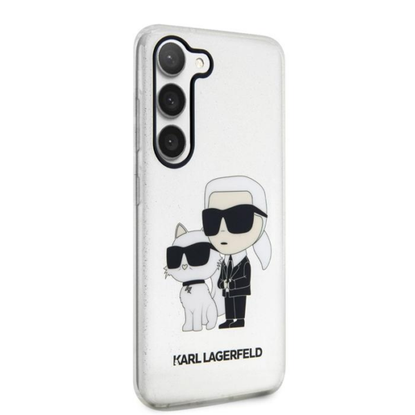 Originalen KARL LAGERFELD ovitek Samsung Galaxy S23 5G - Glitter IML NFT Full Bodies -  prozoren ovitek z bleščicami - KLHCS23SHNKCTG - Image 3