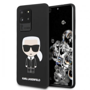 Originalen KARL LAGERFELD ovitek Samsung Galaxy S20 Ultra G988 - Full Body Iconic - črna silikonska zaščita - KLHCS69SLFKBK