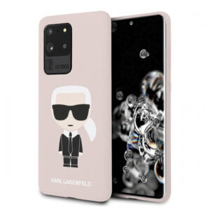 Originalen KARL LAGERFELD ovitek Samsung Galaxy S20 Ultra G988 - Full Body Iconic - roza silikonska zaščita - KLHCS69SLFKPI
