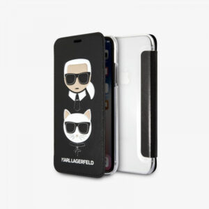 Originalen KARL LAGERFELD ovitek iPhone 8 / 8 / SE 2 (2020) - Karl and Choupette - knjiga črna - KLFLBKI8KICKC