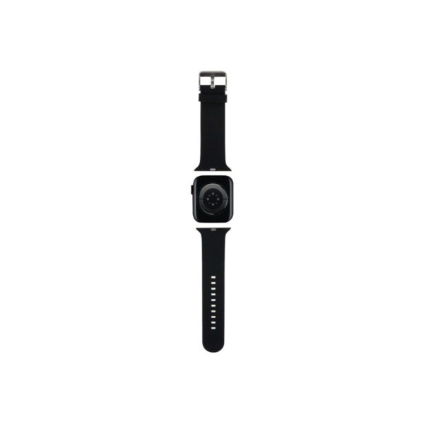 Karl Lagerfeld silikonski pašček za uro za Apple Watch 38 / 40 / 41 mm - Heads - črn - KLAWMSLKCNK - Image 4