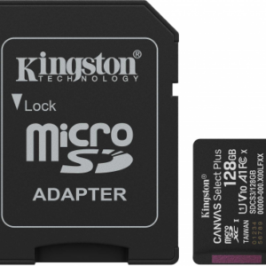 Kingston Canvas Select Plus SPOMINSKA KARTICA 128GB 4K MicroSD za adapterjem 150MB/s