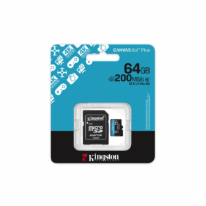 Kingston SPOMINSKA KARTICA 64GB 4K microSD (2v1 MICRO-SDXC ) 200MB/s