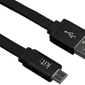 Kit podatkovni kabel microUSB - USB črn 1 m