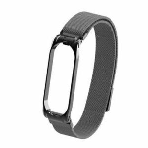 Kovinski pašček za uro Xiaomi Mi Band 5 in 6 - črn