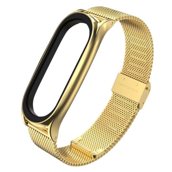 Kovinski pašček za uro Xiaomi Mi Band 5 in 6 - zlat - Image 2