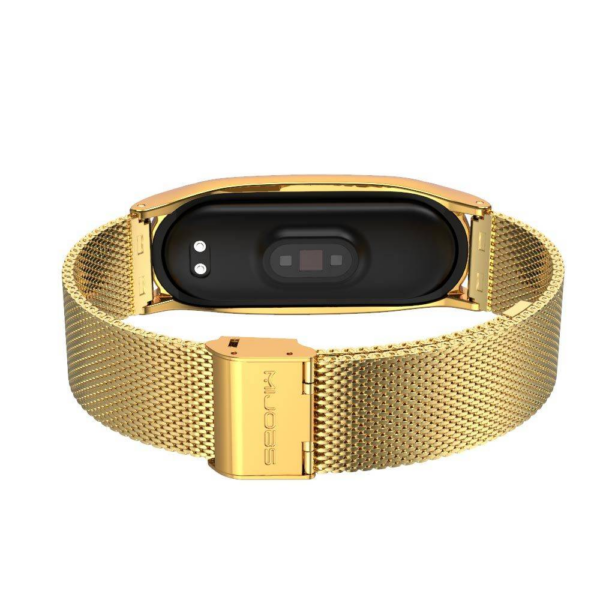 Kovinski pašček za uro Xiaomi Mi Band 5 in 6 - zlat - Image 4