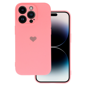 Liquid silikonski ovitek Love za iPhone 13 6.1  - roza