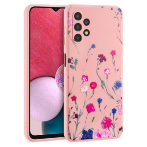 Liquid silikonski ovitek Pomlad za Samsung Galaxy A54  - roza