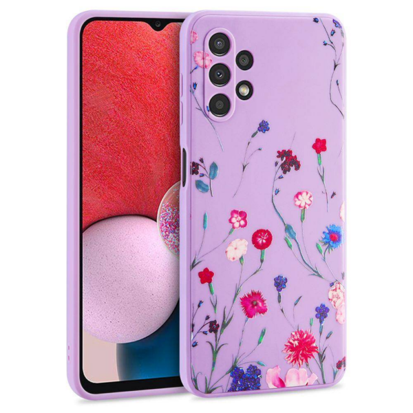 Liquid silikonski ovitek Pomlad za Samsung Galaxy A14  - vijola