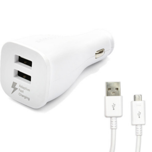 SAMSUNG AVTOPOLNILEC EP-LN920CWE + MicroUSB kabel - Fast Charge - bel