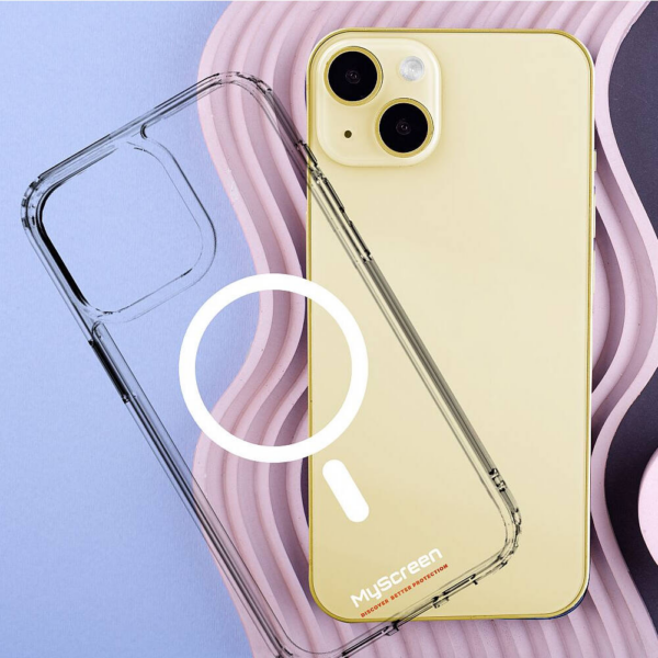 My Screen Protector silikonski ovitek MagSafe za iPhone 15 Plus - prozoren (Anti Yelowing) - Image 4