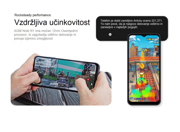 AGM pametni telefon Note N1 8GB/128GB DS Android 13, Kamera 50MP črn - Image 15