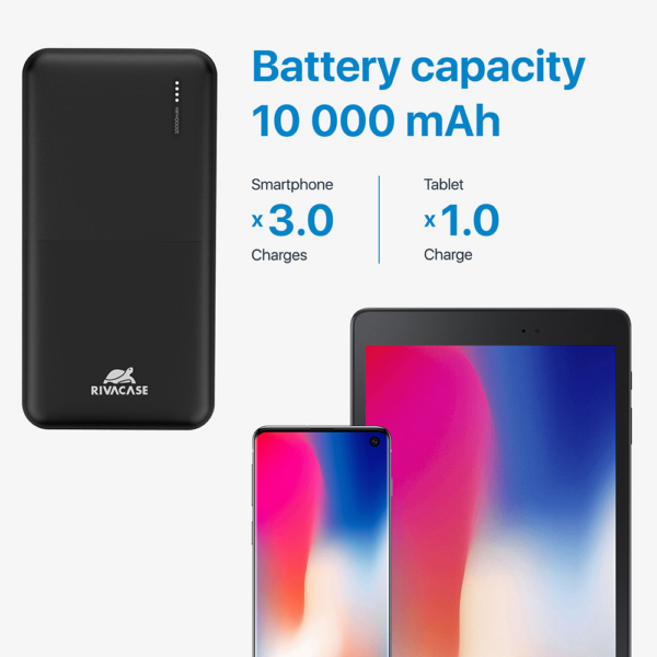 RIVACASE VA2531 zunanja baterija powerbank 10.000 mAh 18W - črna - Image 13