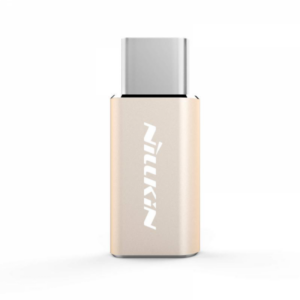 Nillkin adapter Type C - MicroUSB zlat