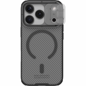 Nillkin CamShield Pro Magnetic zaščita za iPhone 17 Pro / iPhone 18 Pro - prozorno črna