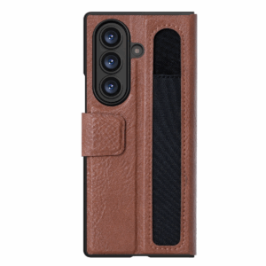 Nillkin preklopna torbica AOGE z zaščito kamere za Samsung Galaxy Z Fold7 - rjava