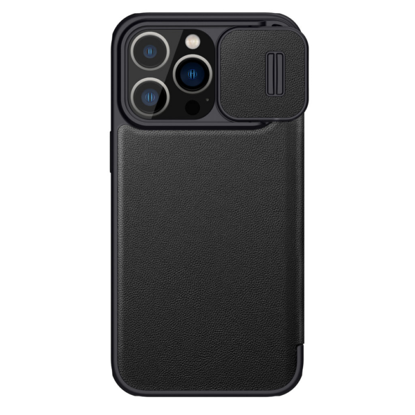 Nillkin preklopna torbica QIN Pro z zaščito kamere za iPhone 14 Pro Max - črna - Image 3