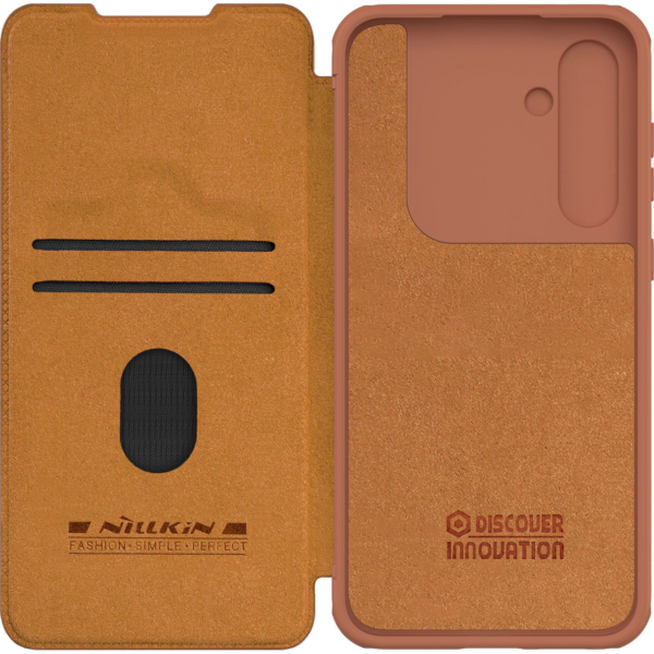 Nillkin preklopna torbica QIN Pro z zaščito kamere za Samsung Galaxy A55 - rjava - Image 6