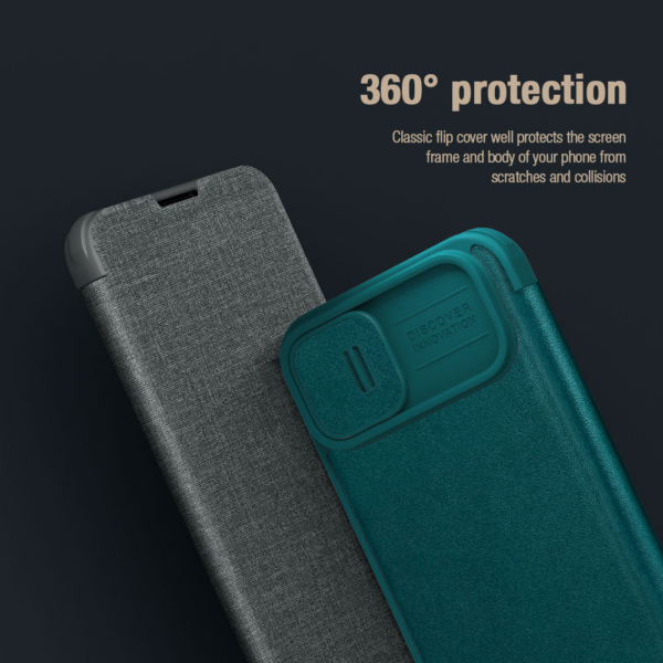 Nillkin preklopna torbica QIN Pro z zaščito kamere za iPhone 14 Plus 6.7 - črna - Image 7