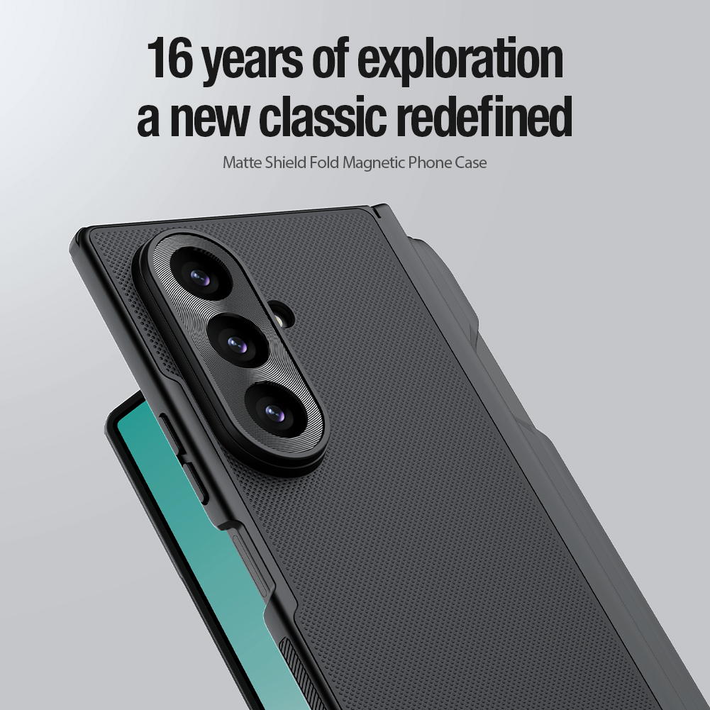 Nillkin Super Frosted Fold Magnetic zaščitni ovitek za Samsung Galaxy Z Fold8 Ultra s prostorom za pisalo, črn - slika 4